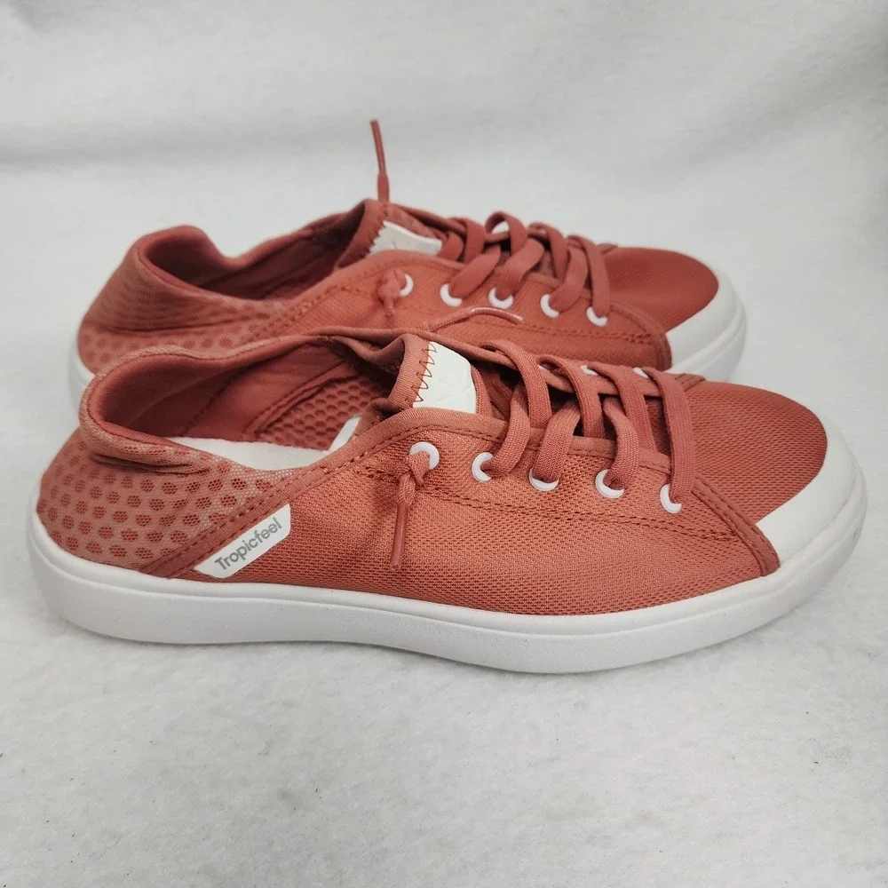 Tropicfeel Sunset Womens US 7.5 Sneakers Ginger Red White Low Top Athletic Shoes